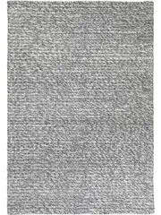 Halo Charcoal Braided Pattern Wool Blend Rug