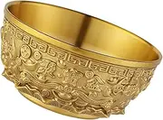 ULDIGI Brass Cornucopia Chinese Fortune Bowl Brass Home Living Room Decor Office Accessory