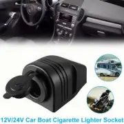 Car Boat Cigarette Lighter Socket SurfacePower Plug 12V Mount Outlet R7C1