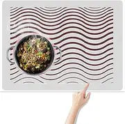 KitchenRaku Induction Cooktop Mat, Temperature Changing Induction Cooktop Cover Mat (Magnetic) Induction Cooktop Protector for Induction Stove, Stove Top Cover Induction Silicone Mat (20.9X24 inch)