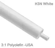 3.3Ft (1m)-H3N0.50WH 1/2" 12mm White 3:1 Heat Shrink Tubing Shrinkable Tube, USA