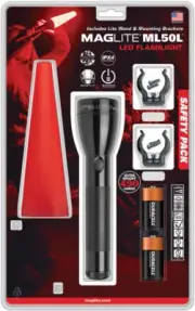 New Mag-Lite ML50L LED Flashlight Safety ML81357 8.13" overall. Impact resistant