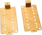 Vaguelly 2pcs Brass Guitar Pickup Baseplate Humbucker Neck And Bridge Pickups Frame Bases Plate Replacement Parts for 7-string Electric Guitar