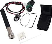 ERINGOGO Acoustic Guitar Pickup with Volume and Tone Control Piezo Preamp Jack for Seamless Installation Black for Acoustic Folk Guitars