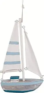 AQUA SAILBOAT ORN