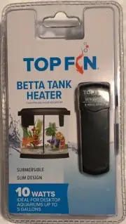 TOPFIN Slim Betta Tank Heater Aquariums Up to 5 Gallons 10 WATTS BNIB