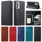 Fr Samsung Galaxy A54 A32 A23 A14 Luxury Leather Flip Stand Wallet Business Case