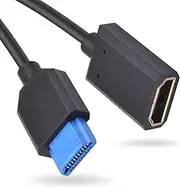 Duttek 8K Short HDMI Extender, Ultra Thin HDMI 2.1 Male to Female Extendension Cable Supports 8K@60Hz 4K@120Hz Ultra High Speed 48Gbps Dynamic HDR, eARC,ARR, Dolby Atmos for Roku, PS5, Xbox, TV (30cm)
