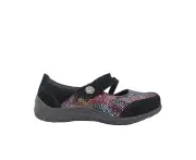 CC Resorts Jasmyn Ladies Shoes Leather Casual Comfort Mary Jane Floral Print - Black Floral