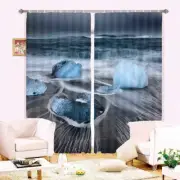 Four Stones Of Great Sea 3D Blockout Photo Print Curtain Fabric Curtains Window