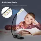 Rechargeable Book Light 7 LED Reading Light With 3 Brightness Night Reading