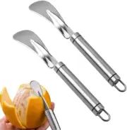 Orange Peeler Tool, 2 Pieces Stainless Steel Orange Citrus Peelers, Orange Peele