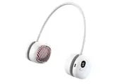 Portable Neck Fan USB Rechargeable Bladeless Fan Wearable Retro Headphone Design-White