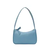 2 Pcs PU Leather Women Underarm Bag Retro Solid Color Ladies Baguette Handbags Fashion Design Girls Small Shoulder Bags