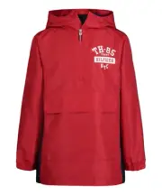 $69.50 Tommy Hilfiger, Boys' Quarter-Zip Pullover Raincoat, Red, 7