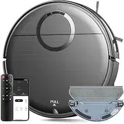 Robot Vacuum Cleaner and Mop Combo, 2-in-1 Robot Vacuum Cleaner with Maximum Suction Power of 2000 Pa, WLAN/App/Remote Control, Timetable, Thin Robot Vacuum Cleaner, Self-Charging, Ideal for Pet Hair