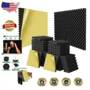 24 Pack 1.5"X12" Self-Adhesive Egg Crate Acoustic Foam Panels, Fire-Retardant