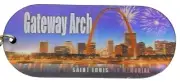 Gateway Arch Jefferson National Expansion Memorial Double Sided 3D Key Chain