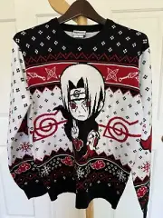 NWT Naruto Shippuden Adult Chibi Naruto & Ramen Holiday Sweater Sz S