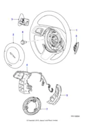 Genuine Jaguar XJ Steering Wheel Left I.C.E Telephone Switch Part# C2D47177