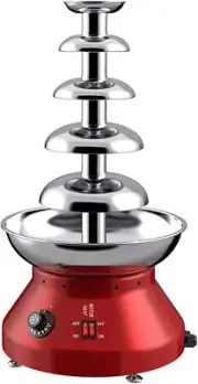 5-Tier Chocolate Fountain Stainless Steel Chocolate Fondue Fountain Machine New