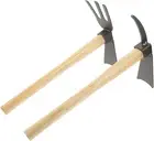 2 Pcs Skid Garden Hoes Heavy Duty Gardening Tools with Ergonomic Handle Ideal fo