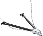 KUAFU Adjustable Tow Bar W/Safety Chain 5000 lbs Towing Capacity Compatible with Most Bumpers and Mounting Area Ranges from 24" to 41" Wide for 2" Trailer Ball Hitch Universal Steel Black