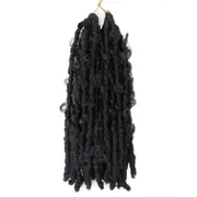Crochet Goddess Braids Synthetic Hair Extensions 18inch Natural Black Braiding Hair