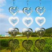 DJUAN Heart Bird Scare Discs Set-Highly Reflective Double-Sided Bird Reflecto...