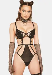[Wolf & Whistle] Rylee Black Wired Cut Out Bodysuit