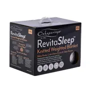Onkaparinga 6kg Knitted Weighted Sleeping Blanket Heavy Home Bedding Silver