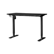Oikiture Electric Standing Desk Single Motor 120cm Black Tabletop