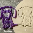 Dachshund Sausage dog Cookie Cutter & Embosser Fondant Cutter dog treat biscuit