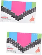 Totority 2 Pcs Kalimba Supply Assorted 17-Tone Stickers Easy to Apply No Trace Removal