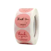 Thank You Stickers Rose Gold Pink Package sealing Labels Thank You For Your Order Stickers Stationery Supply Gift Labels