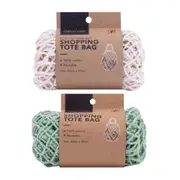 2x Clevinger Eco Cotton Weave Net Shopping/Produce Tote Bag 30x40cm Assorted