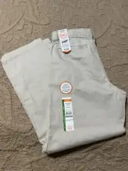 Wonder Nation School Uniform Chino Pants Boys Khaki Stretch Husky Size 12 New