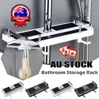 Pole Shower Caddy Tray Holder Storage Rack Organiser Bathroom Tray Shelf #C