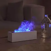 Flame Fire Essential Oil Diffuser, Diffuser for Essential Oils Aromatherapy Diffuser Humidifier with Flame Light, Cool Mist, Ambient Light for Home Office Large Room (White)
