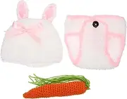 BEBEMOKO 1 Set Newborn Baby Photography Shoot Props Crochet Hat Pants Bunny Outfits