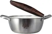 Camp Cookware,Stainless Steel Small Stockpot with Double Handle | Pots Backpacking Camping Cookware with Even Heating for Barbecue, Home
