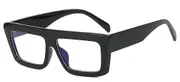 Anti Blue Light Men's Reading Glasses Retro Rectangle Eyeglasses Prescription black clear -1.5