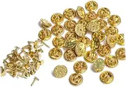 JEWEDECO 100 Sets Lapel Pins Pin Badge Holder Magnet Pin Backs Tie Buttons Blank Jewelry Nametags Turtles Keychain Pendant Bee Rhinestone Silver Studs Rivet Pin Badge Keepers Sticker Eyes