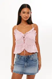 [Supré] Supré - Leah Frill Cami - Jasmine pink 10 JASMINE PINK