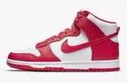 NIKE DUNK HI RETRO WHITE UNIVERSITY RED SHOES MENS SIZE US11 HIGH LOW SB JORDAN