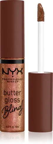 NYX Professional Makeup Butter Bling Glossy Lip Gloss Color 08 HU$TLA 8 ml