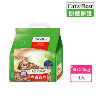 【CAT’S BEST 凱優】經典凝結木屑砂（紅標凝結型）5L/2.1kg(貓砂/木屑砂/環保砂/杉木砂)