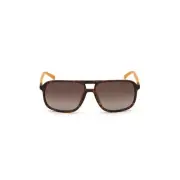 Timberland TB9200 52H Matte Brown Havana Polarized Aviator Sunglasses 61-15-150