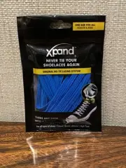 Xpand Laces Customizable No-Tie One Size Elastic Shoelaces - BLUE