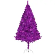 Fawyn 6' Ft Sparking Gorgeous Folding Artificial Tinsel Christmas Tree Purple